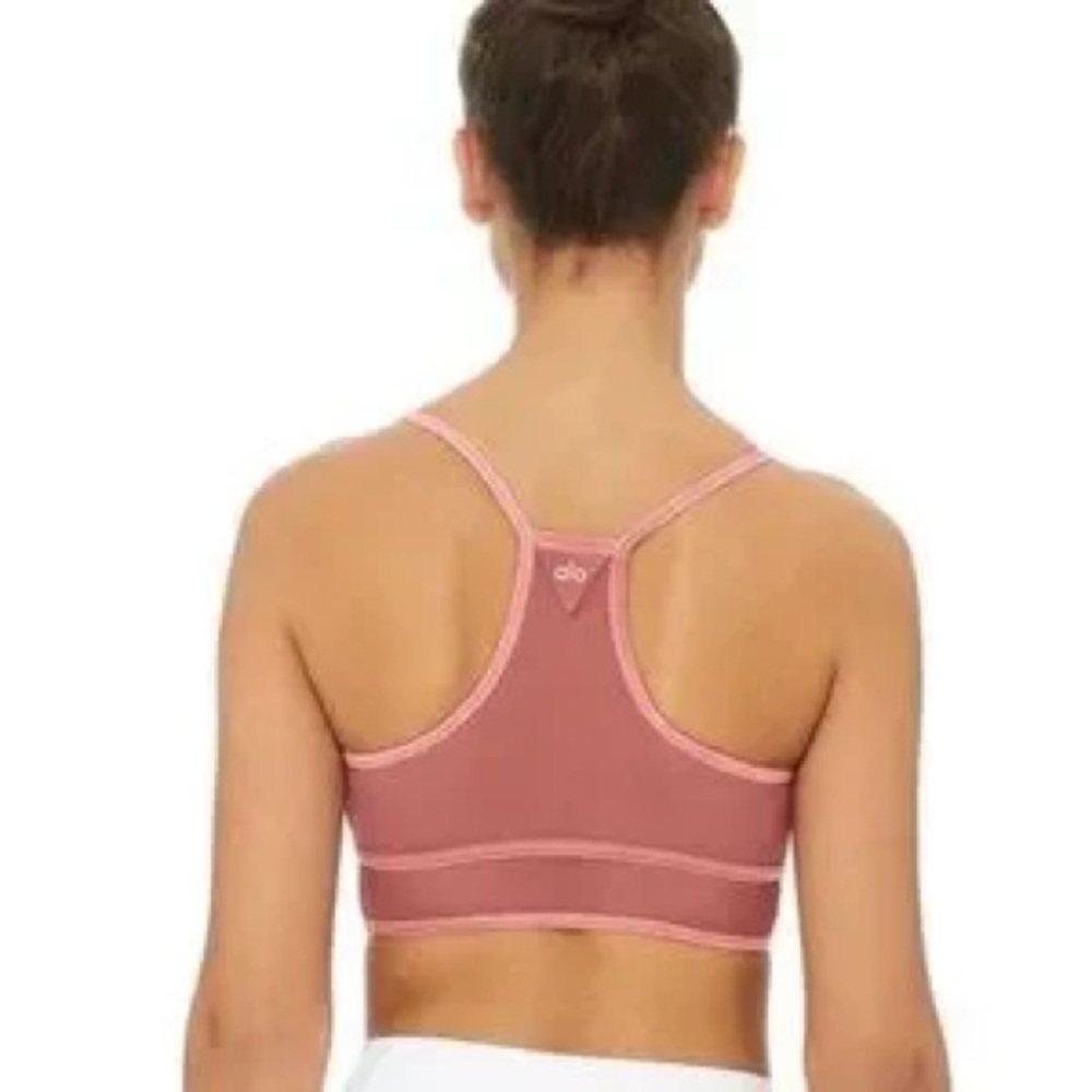 ALO YOGA Luxe Velvet Bra Rosewood Pink